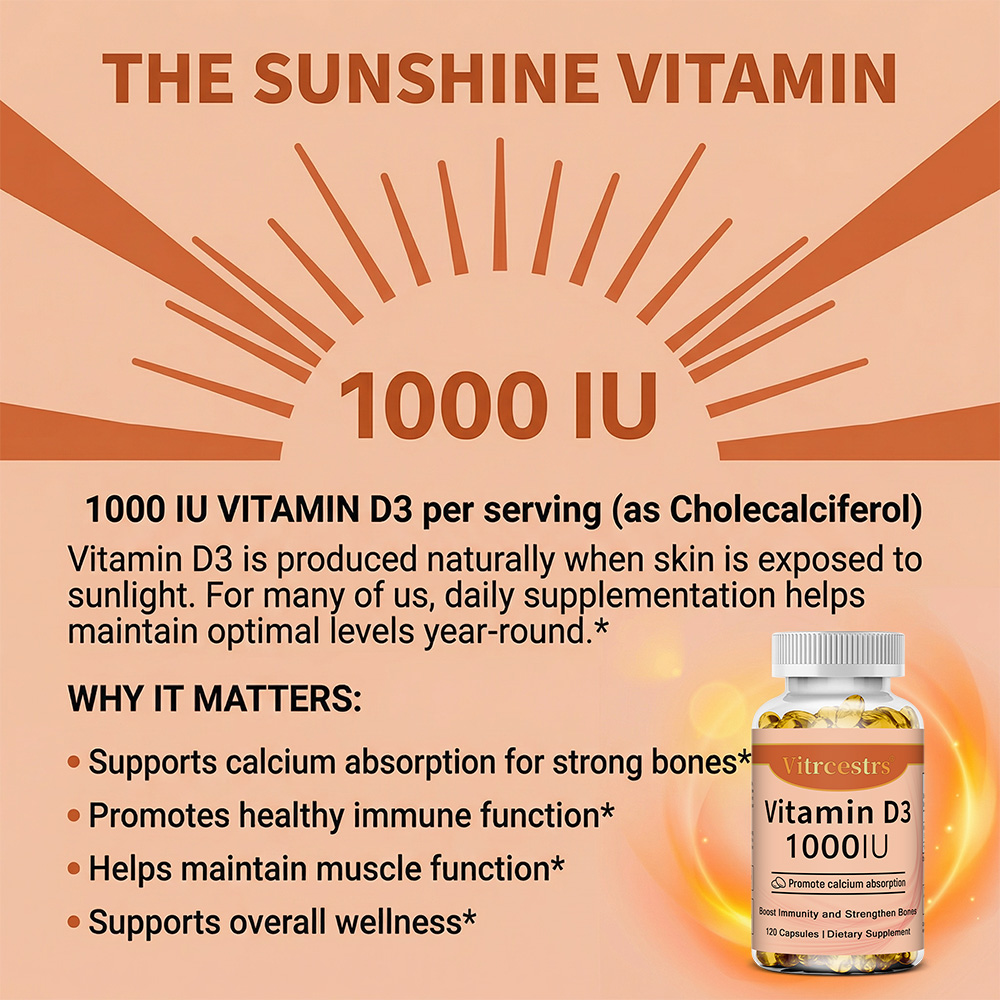 Vitamin D3 1000 IU Capsules, S - đánh giá và giá Health Wellness Day
