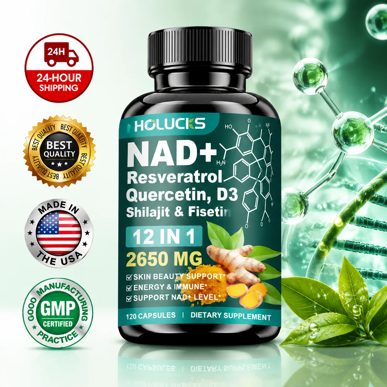 High Potency NAD+ Supplement,  - đánh giá và giá Health Wellness Day