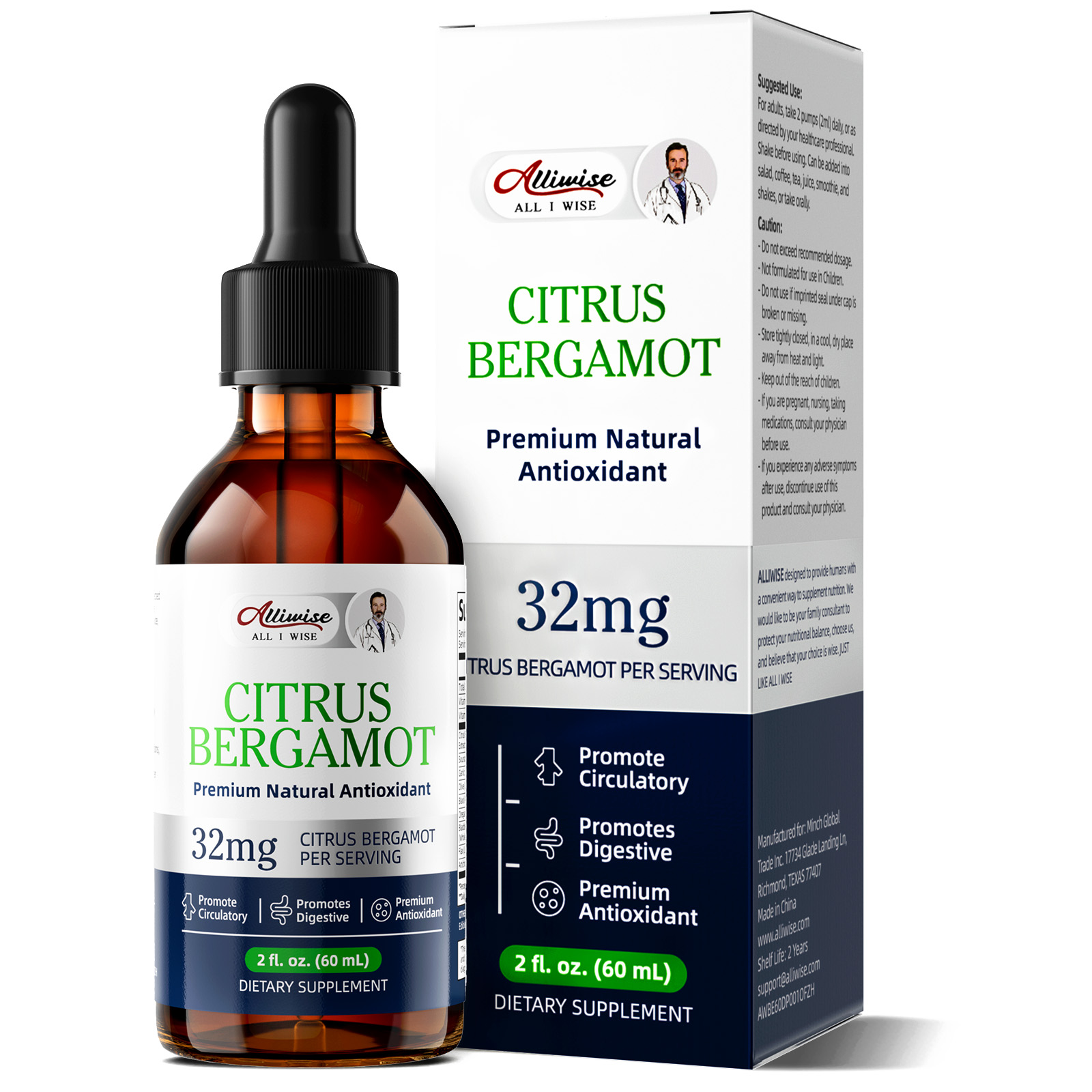 Alliwise Bergamout Extract Dro - đánh giá và giá Health Wellness Day