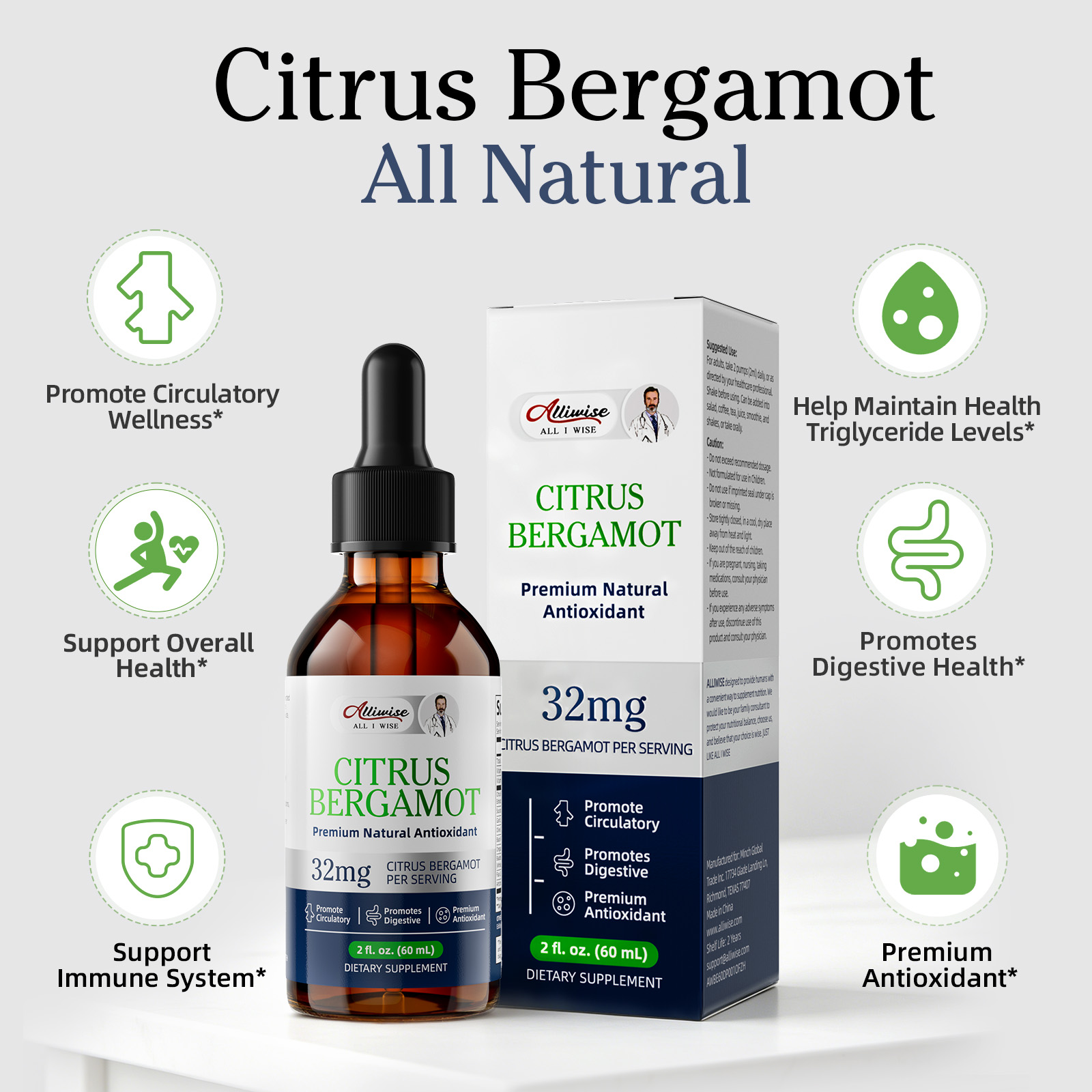 Alliwise Bergamout Extract Dro - đánh giá và giá Health Wellness Day
